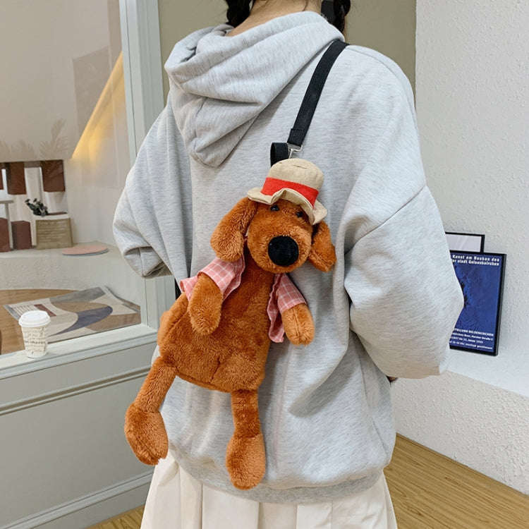 Cartoon Plush Doll Shoulder Bag Cute Puppy  Crossbody Bag, Style: Duck Yellow