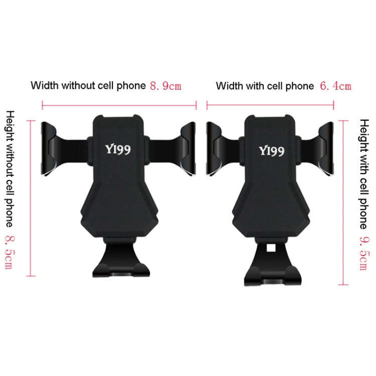 Gravity Car Phone Holder Car Air Vent Clip Type Mount, Package: Colorful Box(Black)