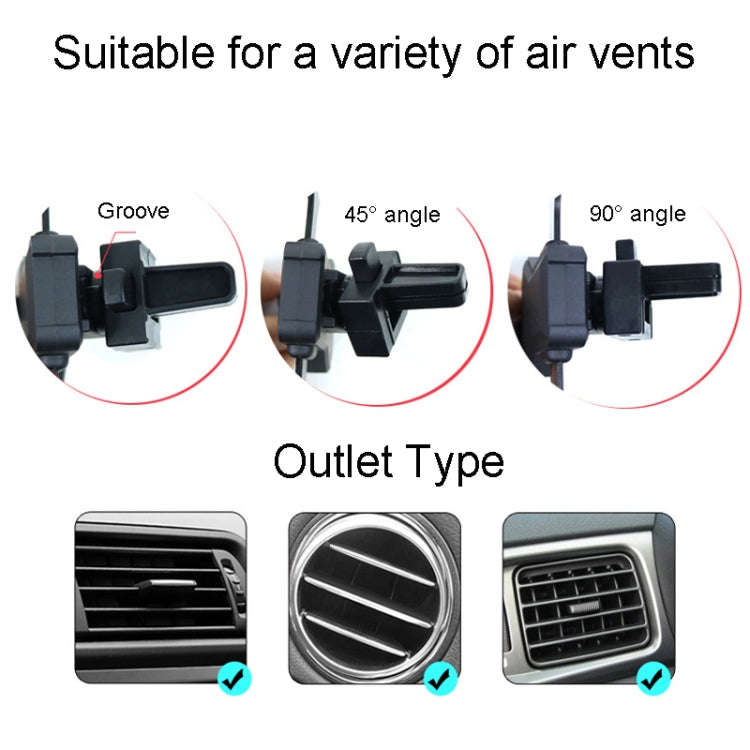 Gravity Car Phone Holder Car Air Vent Clip Type Mount, Package: Colorful Box(Black)