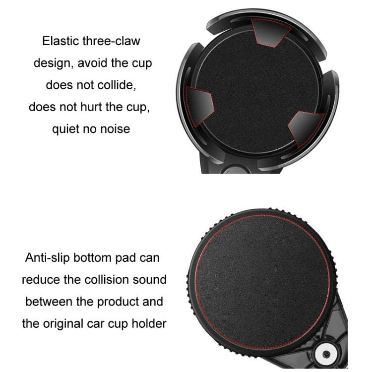 Carbon Fiber Multifunctional Car Modified Water Cup Holder Ashtray(Black)