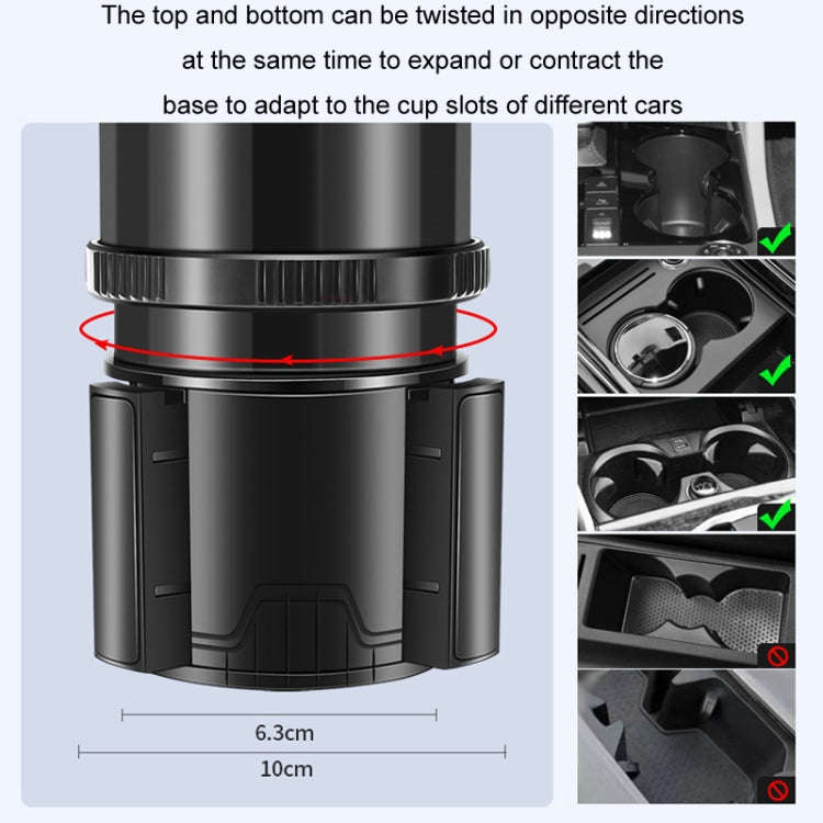 Carbon Fiber Multifunctional Car Modified Water Cup Holder Ashtray(Black)