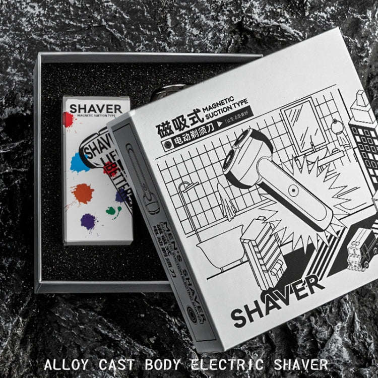 Men Electrical Shaver Portable Mini LED Digital Display Smart Shaving Razor(Fantasy Night Black)