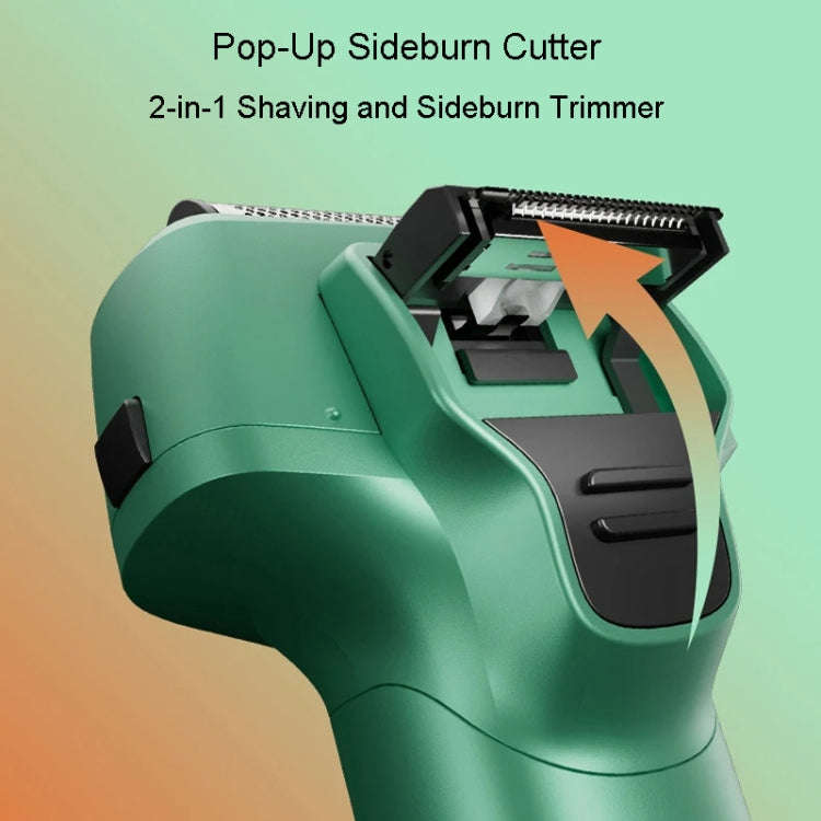 Men Reciprocating 3-Blade Rechargeable Shaver Washable Portable Beard Razor(Blue)