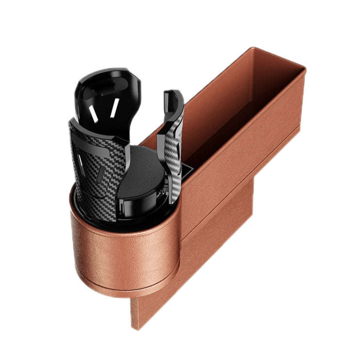 Car Seat Gap Storage Box Car Water Cup Holder Ashtray, Color: Left Brown