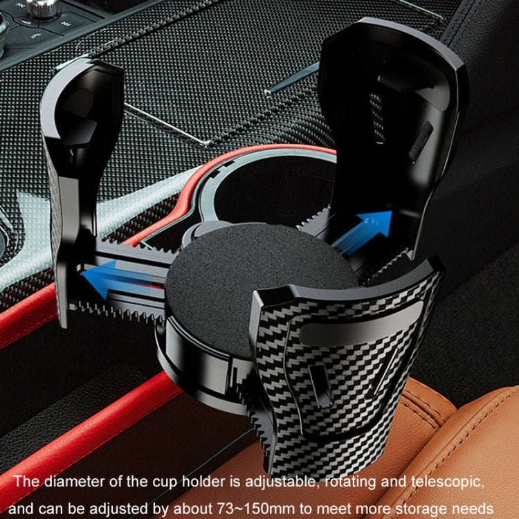 Car Seat Gap Storage Box Car Water Cup Holder Ashtray, Color: Right Carbon Fiber