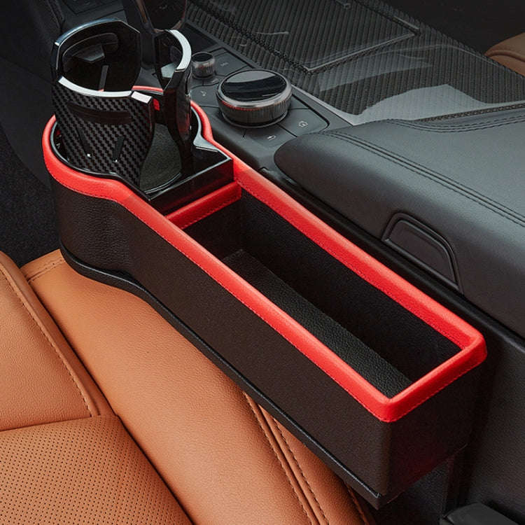 Car Seat Gap Storage Box Car Water Cup Holder Ashtray, Color: Right Carbon Fiber