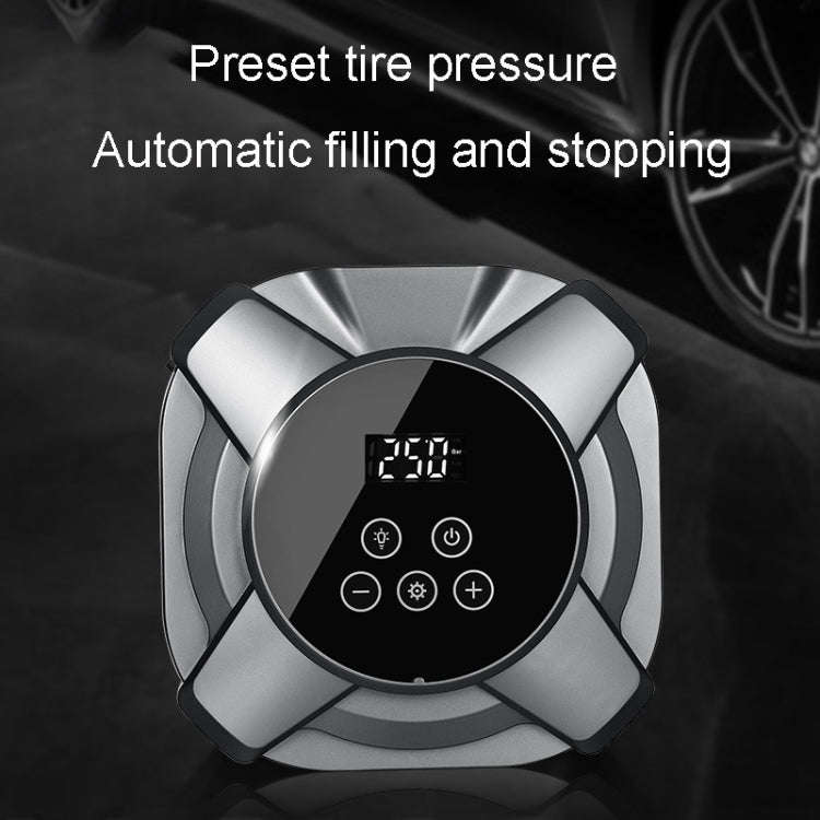 19 Cylinders Car Intelligent Digital Display Inflator Pump Portable Car Tire Pneumatic Engine(Sil...
