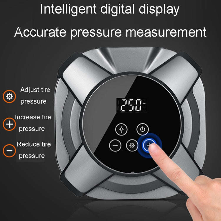 30 Cylinders Car Intelligent Digital Display Inflator Pump Portable Car Tire Pneumatic Engine(Black)