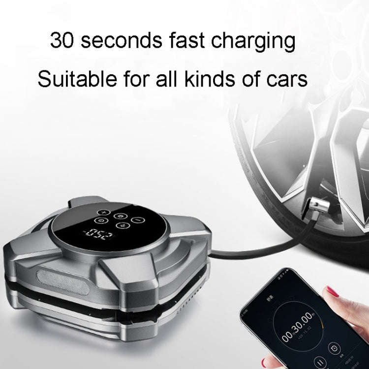 30 Cylinders Car Intelligent Digital Display Inflator Pump Portable Car Tire Pneumatic Engine(Black)