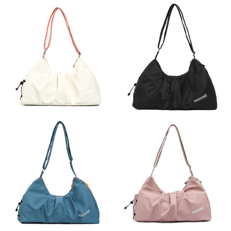 Dry And Wet Separation Swimming Storage Bag Sports Fitness Bag With Shoe Compartment, Color: Beige