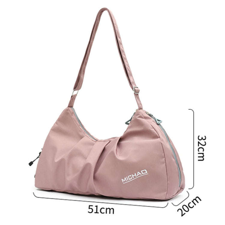 Dry And Wet Separation Swimming Storage Bag Sports Fitness Bag With Shoe Compartment, Color: Beige