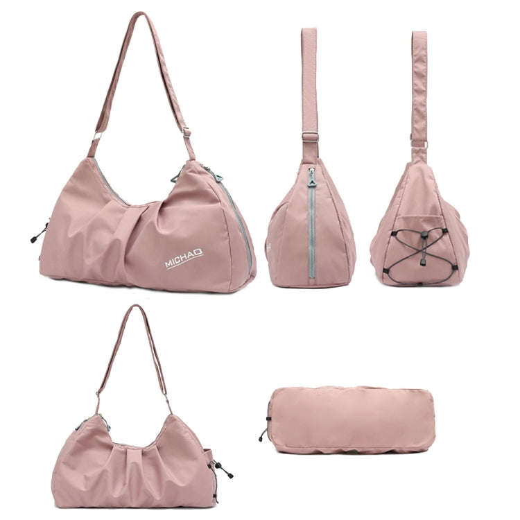 Dry And Wet Separation Swimming Storage Bag Sports Fitness Bag With Shoe Compartment, Color: Pink