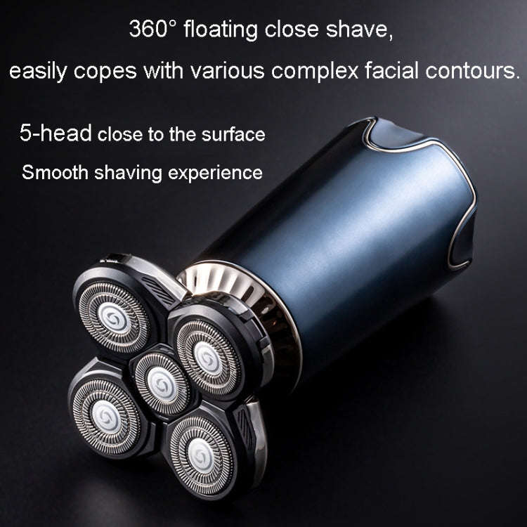 Men Multifunctional Electrical Shaver Rechargeable 5-Blade Shaving Razor(Black)