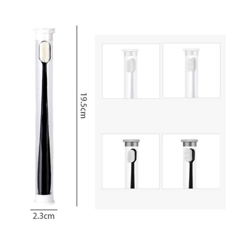 10pcs Nano Silk Soft Bristle Independent Packing Portable Couple Toothbrush, Spec: Black Wave