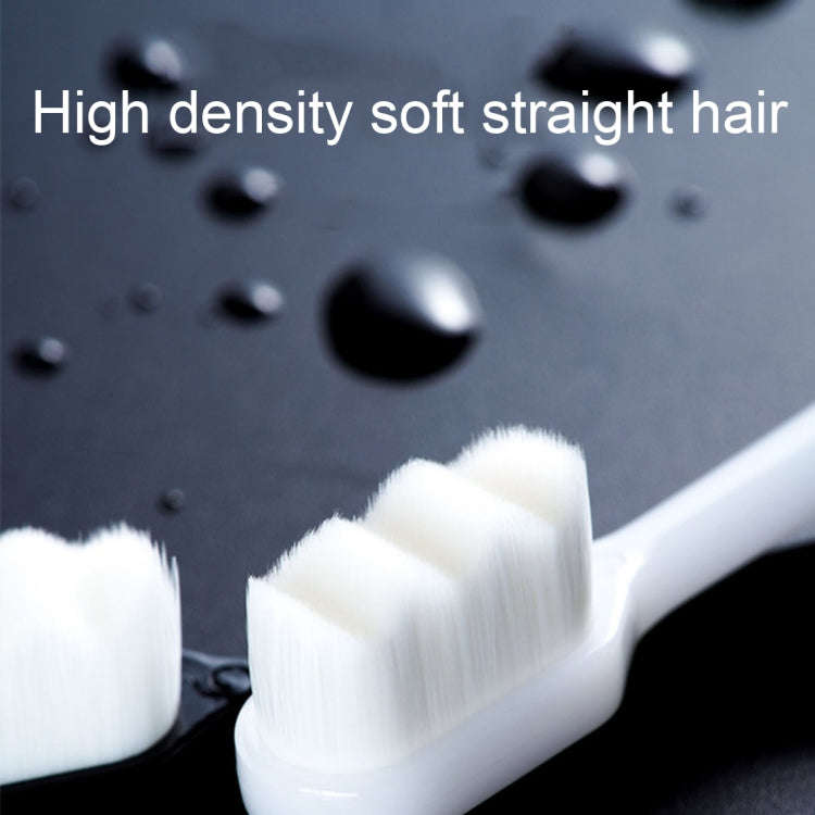 10pcs Nano Silk Soft Bristle Independent Packing Portable Couple Toothbrush, Spec: Black Wave