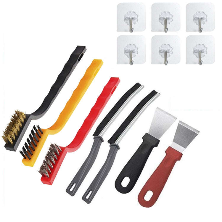 13pcs /Set Multifunctional Kitchen Stove Cleaning Brush Set Range Hood Sink Gap Brush