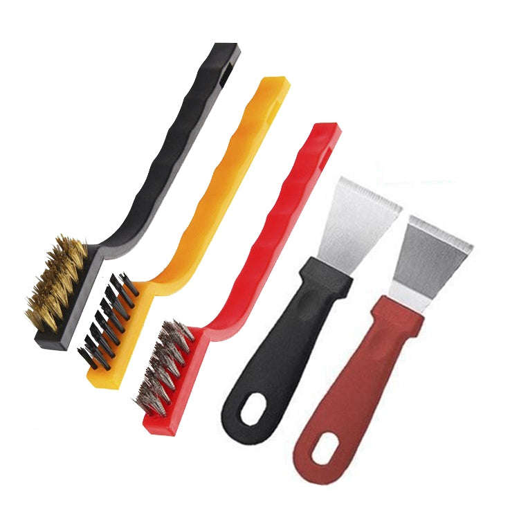 5pcs /Set Multifunctional Kitchen Stove Cleaning Brush Set Range Hood Sink Gap Brush