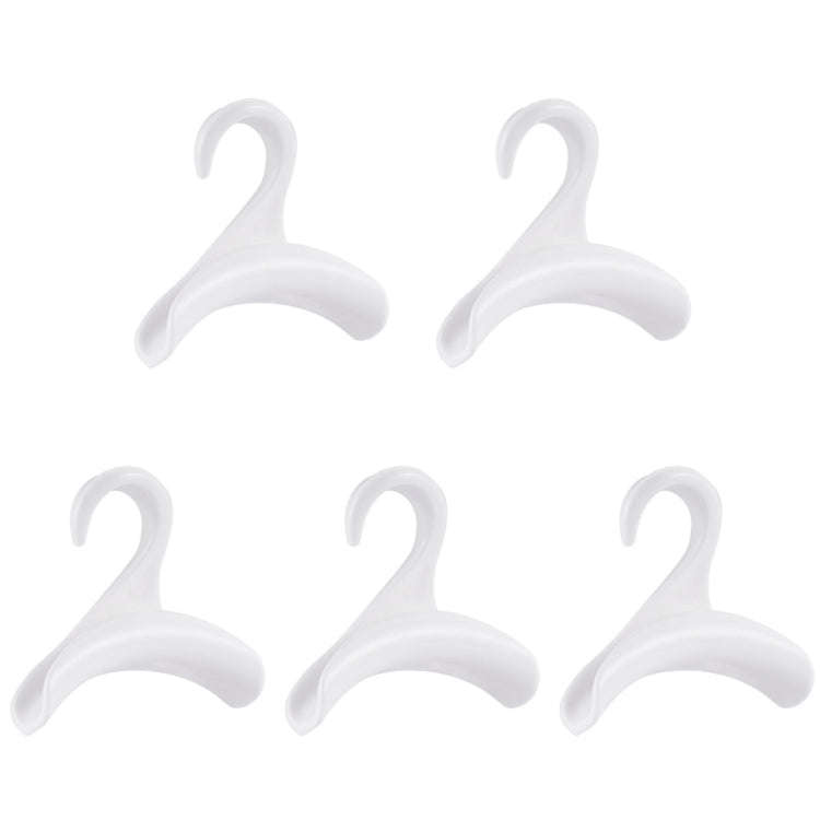 5pcs Wardrobe Hook Hat and Scarf Storage Rack Bag Anti-deformation Arch Hanger(White)