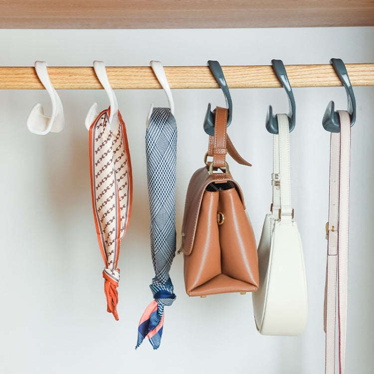 5pcs Wardrobe Hook Hat and Scarf Storage Rack Bag Anti-deformation Arch Hanger(White)