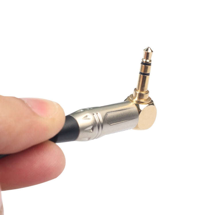 0.3m 90 Degree 3.5mm Stereo TRS Male to XLR 3Pin Male Audio Cable(Black)
