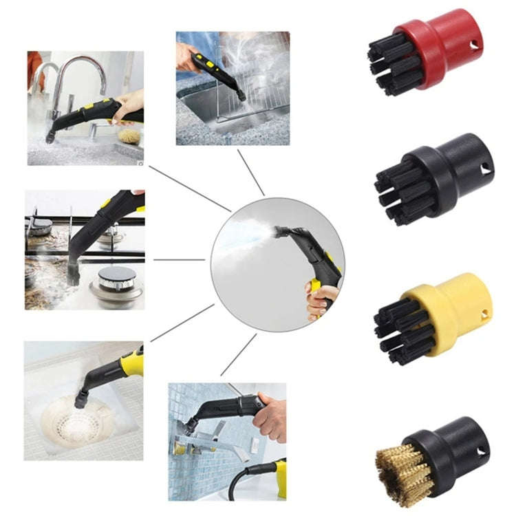 Steam Brush Heads Steamer Accessories For Karcher SC1 / SC2 / SC3 / SC4 / SC5, Style: Yellow