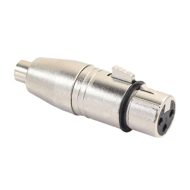 Zinc Alloy XLR Female To RCA Female Lotus Head Microphone Mixing Audio Transit Joint