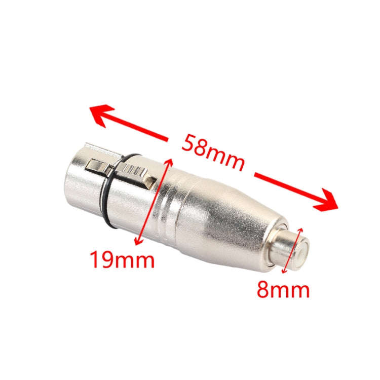 Zinc Alloy XLR Female To RCA Female Lotus Head Microphone Mixing Audio Transit Joint