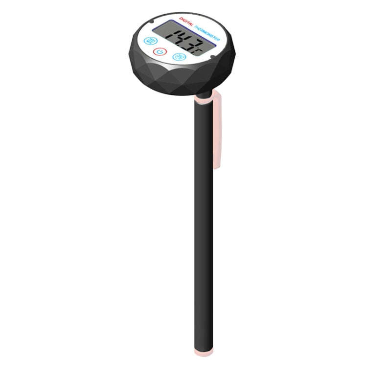 Milk Coffee Hand Brew Kettle Thermometer With Pen Holder Food Thermometer Waterproof(Black And Wh...