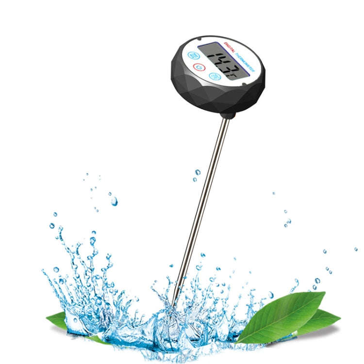 Milk Coffee Hand Brew Kettle Thermometer With Pen Holder Food Thermometer Waterproof(Black And Wh...