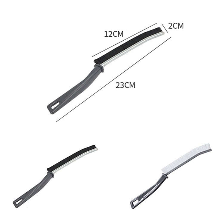 Bathroom Kitchen Tile Corner Cleaning Brush Multifunctional Window Crevice Groove Stiff Brush(Black)