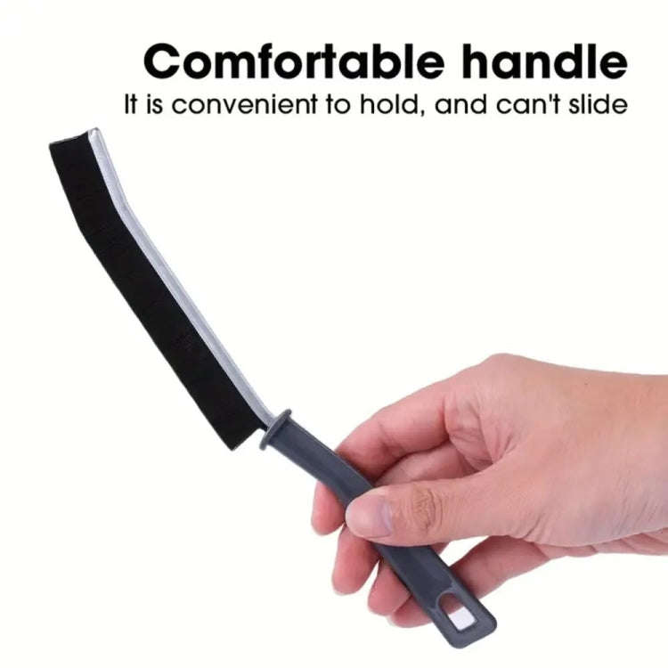 Bathroom Kitchen Tile Corner Cleaning Brush Multifunctional Window Crevice Groove Stiff Brush(Black)