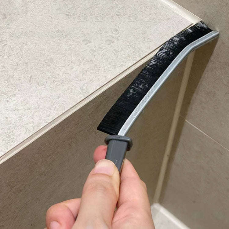 Bathroom Kitchen Tile Corner Cleaning Brush Multifunctional Window Crevice Groove Stiff Brush(Black)