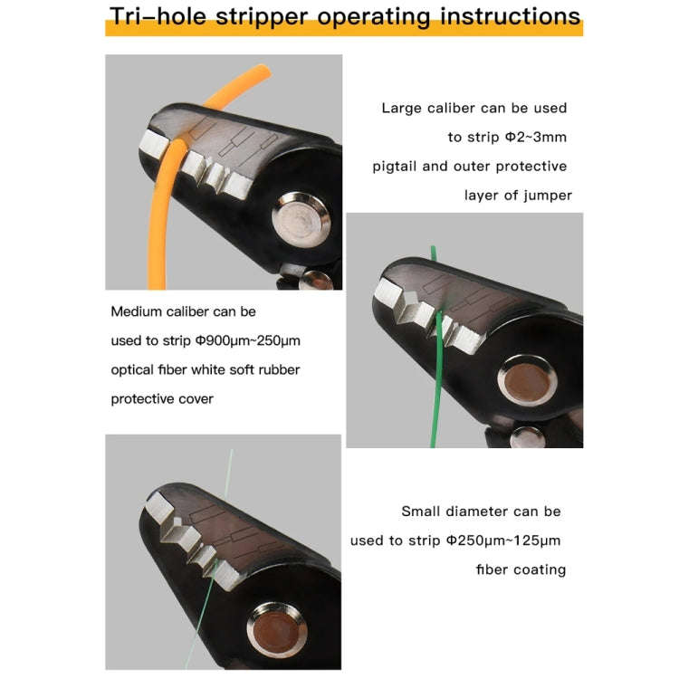 Komshine FIS Three-port Optical Wire Stripping Aperture Precise Safety Lock Design(FT11301T)
