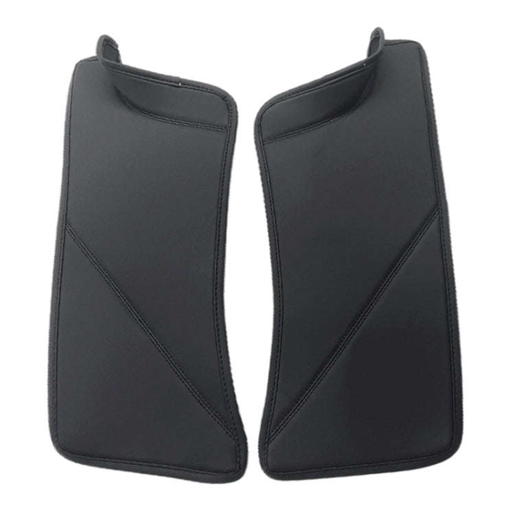 For Tesla Model Y Rear Door Built-In Sill Strip Rear Seats Anti-Kick Leather Protective Pad(Black)