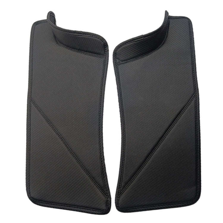 For Tesla Model Y Rear Door Built-In Sill Strip Rear Seats Anti-Kick Leather Protective Pad(Carbo...