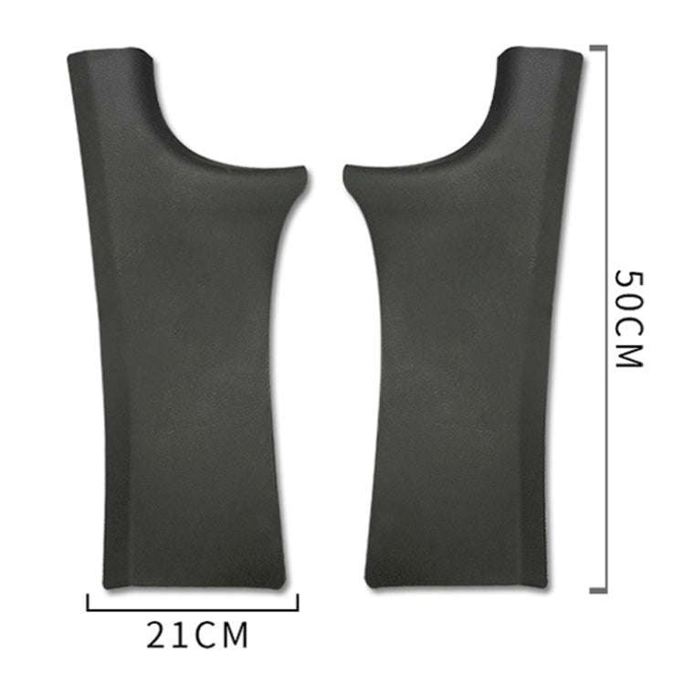 For Tesla Model Y Rear Door Built-In Sill Strip Rear Seats Anti-Kick Leather Protective Pad(Black)