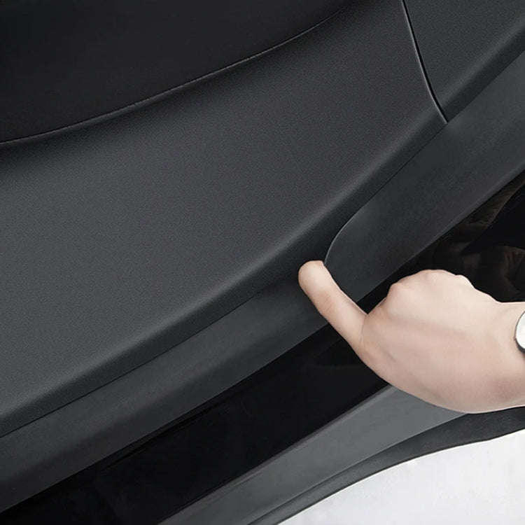 For Tesla Model Y Rear Door Built-In Sill Strip Rear Seats Anti-Kick Leather Protective Pad(Carbo...