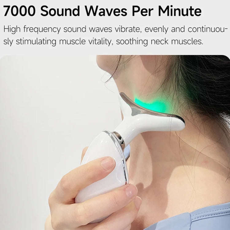 Electrical Neck Beauty Instrument Neck Massager Face Beauty Device, Style: Oval(Red)