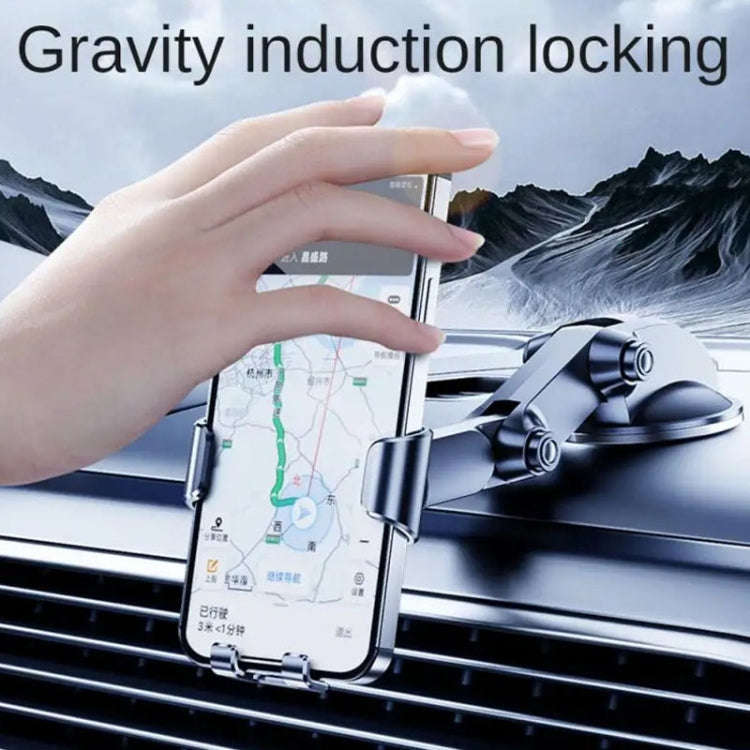 SHUNWEI SD-1132B Car Phone Suction Cup + Air Vent Holder Gravity Sensing Support Bracket(Black)