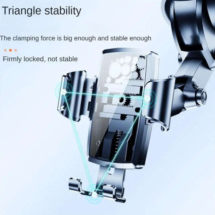 SHUNWEI SD-1132B Car Phone Suction Cup + Air Vent Holder Gravity Sensing Support Bracket(Gray)