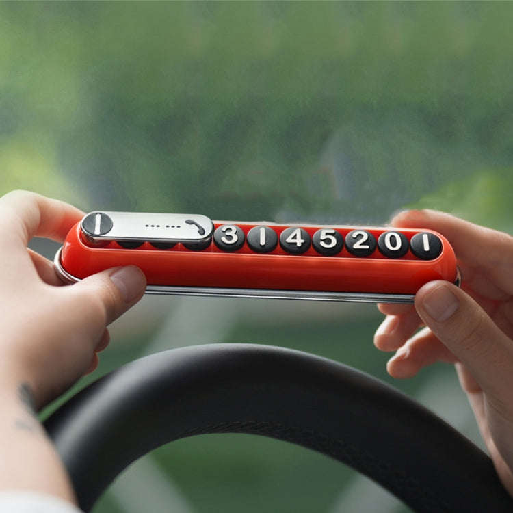 Bbdd Pod Temporary License Card Hidden Retro Parking Plate(Red)