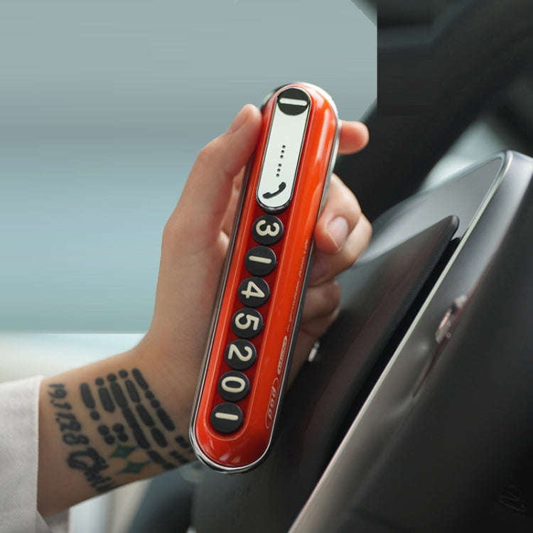 Bbdd Pod Temporary License Card Hidden Retro Parking Plate(Red)