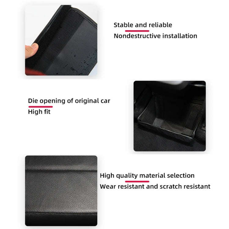 For Tesla Model Y PU Leather Car Interior Storage Glove Box Modification Accessories, Style: Seat...