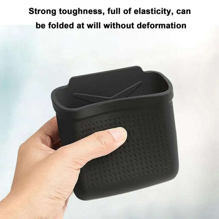 For Tesla Model 3Y Adhesive Sticker Installation Car Silicone Storage Bo(Black)