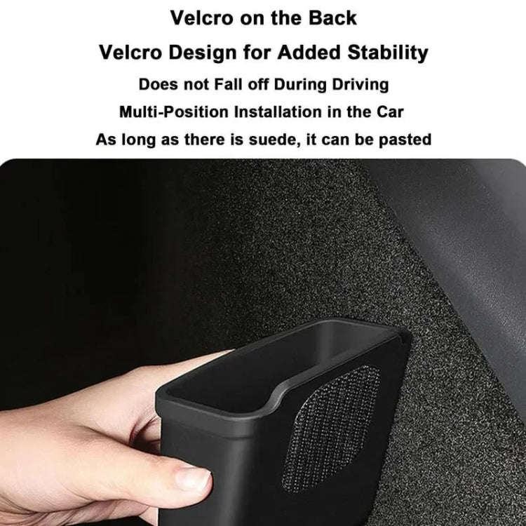 For Tesla Model 3Y Adhesive Sticker Installation Car Silicone Storage Bo(Black)