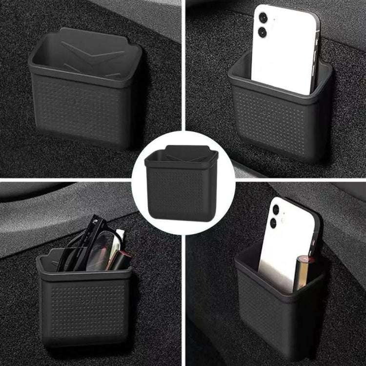 For Tesla Model 3Y Adhesive Sticker Installation Car Silicone Storage Bo(Black)