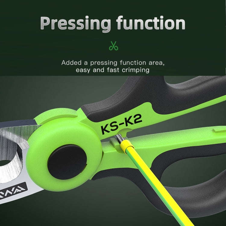KomShine Stainless Steel Kevlar Serrated Fiber Optic Stripping Scissors(KS-K2)