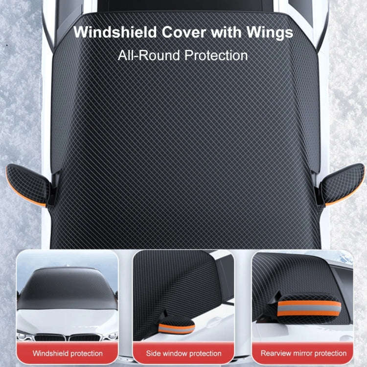 ST-3959 Snow Cover Front Windshield Strong Magnetic Adsorption Car Windshield Cover Oxford Cloth ...