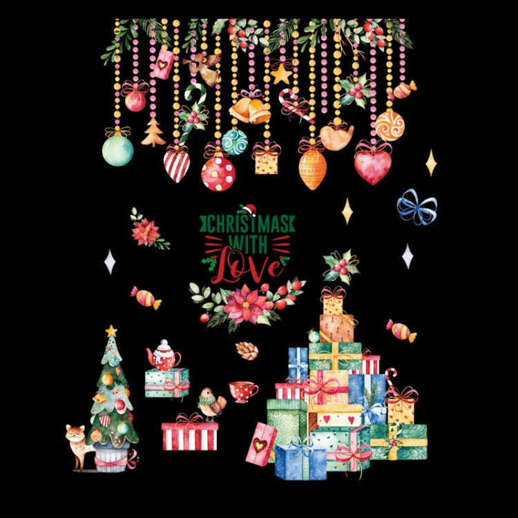 Christmas Window Decoration Poster Santa Claus Elk Snowflake Glass Wall Stickers, Style: SD-03 30...