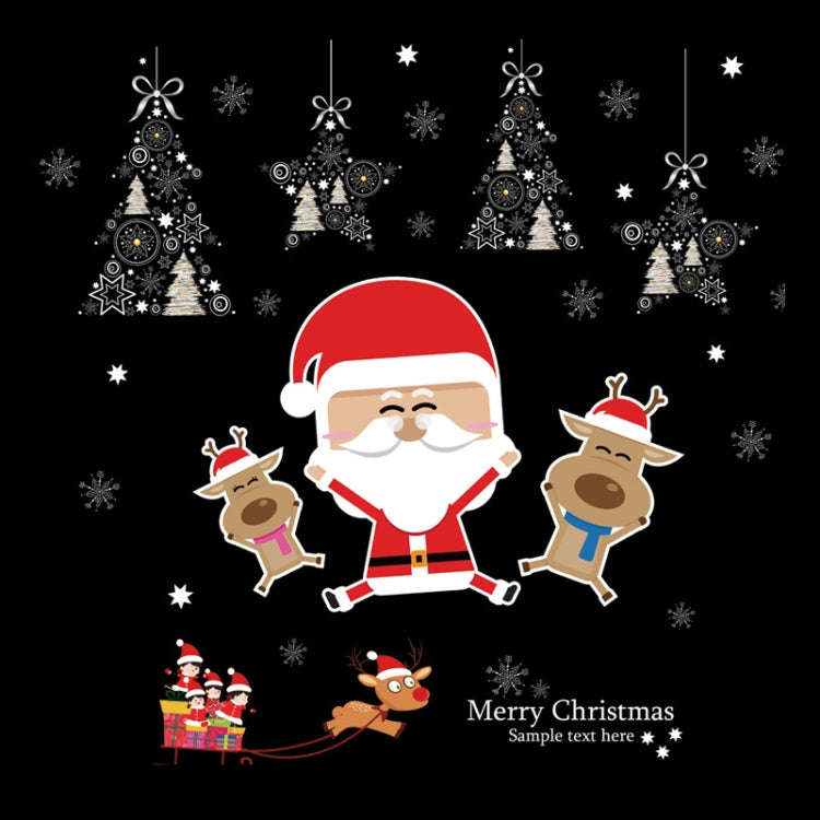 Christmas Window Decoration Poster Santa Claus Elk Snowflake Glass Wall Stickers, Style: SD-05 30...